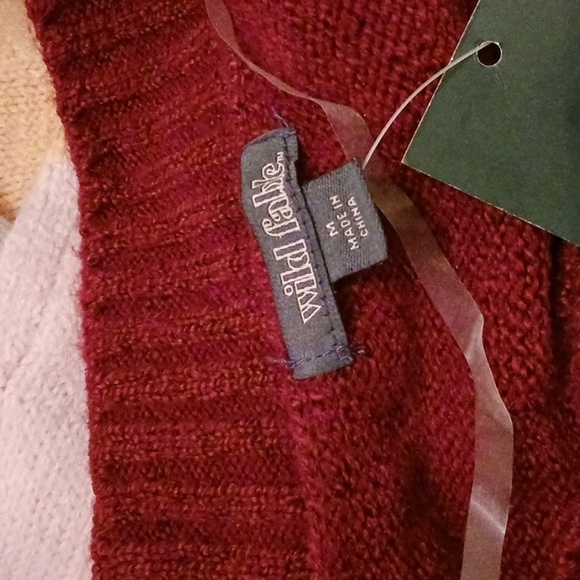 Wild Fable Cardigan Sweater Multicolor Striped Cropped Full Button Womens - Picture 6 of 9